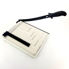 Load image into Gallery viewer, A4 Guillotine Paper Cutter with Metal Base, (12" x 10" inch top), Paper Trimmer with Multi Sheet Capacity, Heavy Duty Blade for Photo Craft Cardstock, Large Paper Cutter for Home or Office
