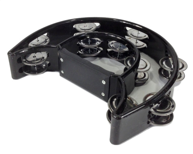 Double Row TAMBOURINE - Metal Jingles Hand Held Percussion Ergonomic Handle
