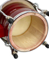 Load image into Gallery viewer, Zension 8" and 9" Bongo Drum Set Red Wood Percussion Instrument With Tuning Key
