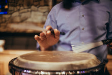 Load image into Gallery viewer, 11" inch Conga Hand Drum Natural Rawhide Head with Drummer Stand,
