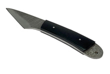 Load image into Gallery viewer, Damascus Steel Kiridashi -Japanese Utility Knife Leather Sheath Custom Handmade
