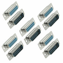 Load image into Gallery viewer, Sourcingmap 15 Pin Female to Male Solder Type Adapter Connectors (Pair of 5)
