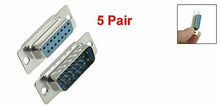 Load image into Gallery viewer, Sourcingmap 15 Pin Female to Male Solder Type Adapter Connectors (Pair of 5)
