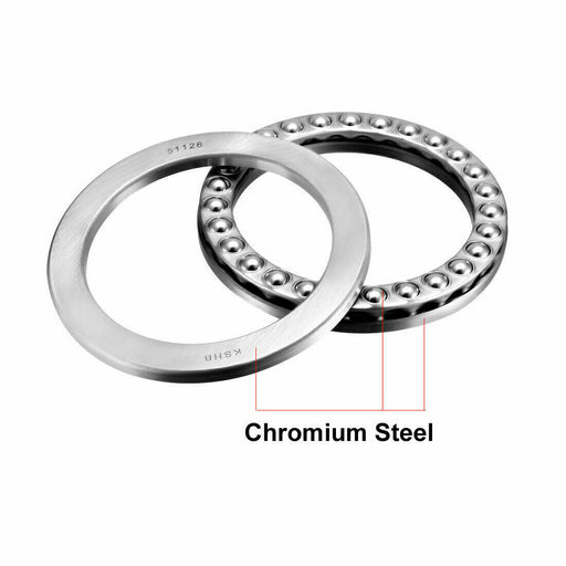 51126 Single Direction Thrust Ball Bearings 130mm x 170mm x 30mm Chrome Steel