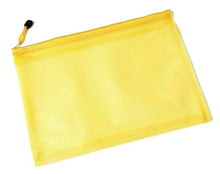 Load image into Gallery viewer, 3 Pieces - Uxcell Plastic Grid Paper File Bags 11.4" x 8.1" - Yellow - New
