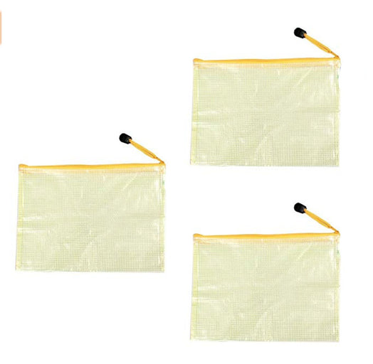 3 Pieces - Uxcell Plastic Grid Paper File Bags 11.4