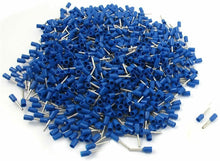 Load image into Gallery viewer, Blue PVC Sleeve Insulated Pin Crimp Terminals Connector for 21 AWG - 1000 Pieces
