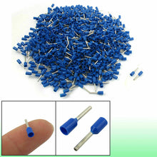 Load image into Gallery viewer, Blue PVC Sleeve Insulated Pin Crimp Terminals Connector for 21 AWG - 1000 Pieces
