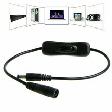 Load image into Gallery viewer, Uxcell DC Power Switch Extension Cable 5.5mm x 2.1mm Male Female Barrel , 30mm
