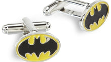 Load image into Gallery viewer, Batman Cufflinks and Tie Clip Set - Be Bruce Wayne - Silver - New
