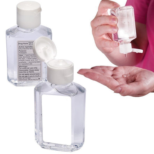 300 Pocket Hand Sanitizer Bottles - 2oz Advanced Antibacterial Cleanser Clear Gel Bottles