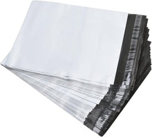 Load image into Gallery viewer, Pack of 100 Poly Mailers Shipping Bags Premium White Bags 6.6" x 10.2"

