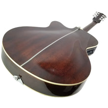 Load image into Gallery viewer, Acoustic Electric Resonator Guitar Sunburst Mahogany Traditional Round Neck with Built-in Pre Amplifier, 6 Steel Strings
