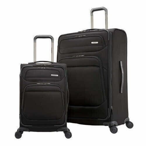 Samsonite Epsilon NXT 2-Piece Softside Luggage Durable Lightweight Suitcases Blk