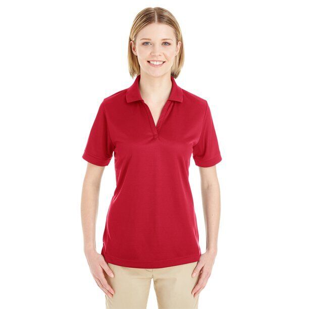 Core 365 Women's Textured Polo, Antimicrobial Moisture Wicking UV Protection