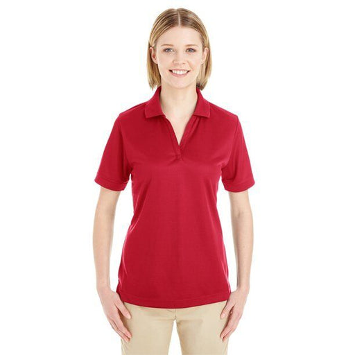 Core 365 Women's Textured Polo, Antimicrobial Moisture Wicking UV Protection