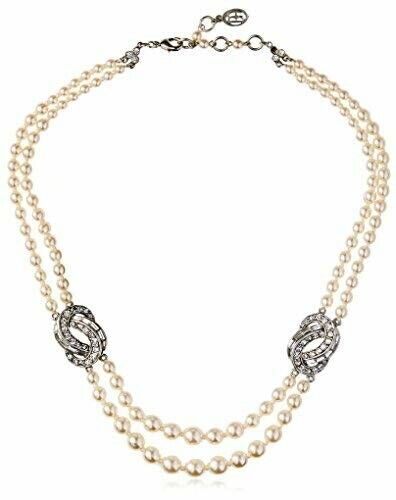 Ben-Amun Short Pearl Necklace with Infity Stations