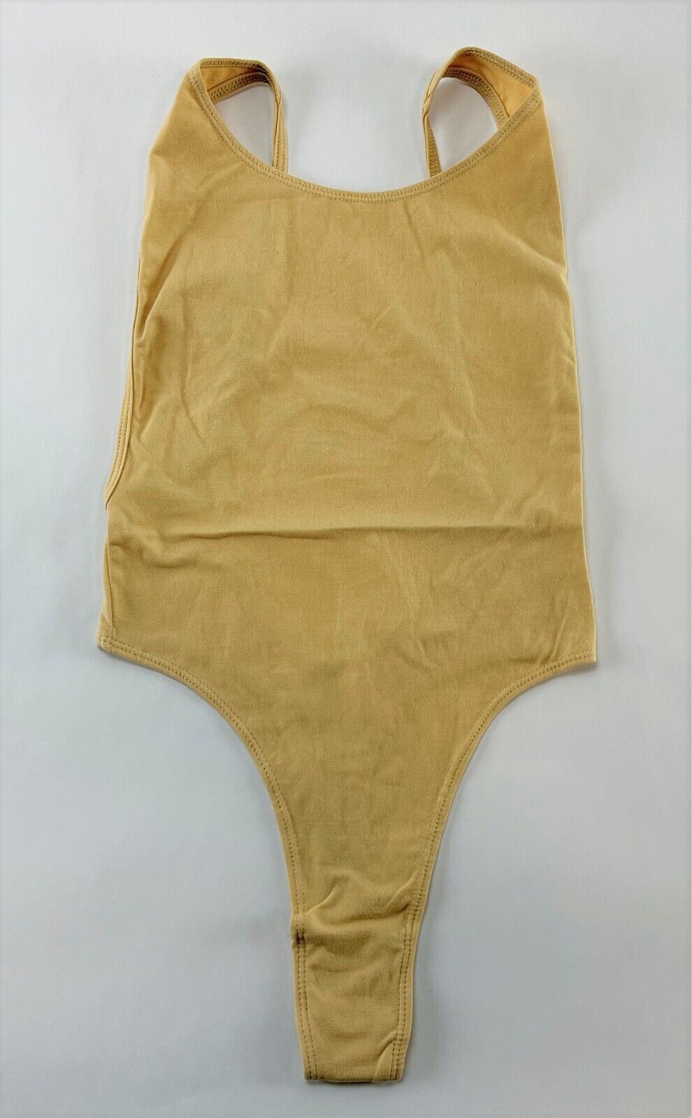 Ladies Thong Bodysuit from American Apparel Cotton Spandex Suit Nude - X-Small