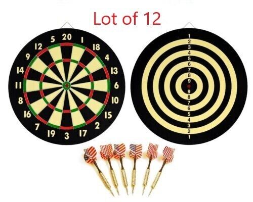 Lot of 12 DART BOARDS SETS - Wholesale 16.5