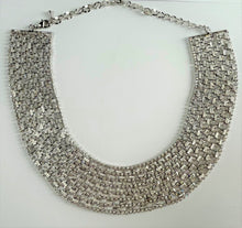 Load image into Gallery viewer, Daniela Swaeba Necklace, Rhodium Plated Silver Lustrous Collar Necklace
