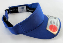 Load image into Gallery viewer, Lids Sun Visor - 110 Mini Pique Adjustable Adult Comfort Flex-Fit Visor Cap Blue
