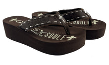Load image into Gallery viewer, Gypsy Soule Van Glow Platform Flip-Flops 2in Comfort Heel Thong Sandals Brown

