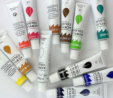 Load image into Gallery viewer, Lot of 60 Paint Sets - Twelve 12ml Tubes of Acrylic Paint Rainbow Pigments
