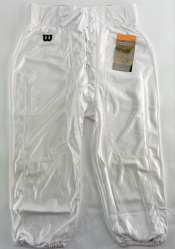 Wilson Football Practice Pants WTF5720 Protective Pants wPad Slots White Sm-L-XL