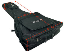 Load image into Gallery viewer, Zenison PADDED GIG BAG for FLYING V Electric Guitars Shoulder Straps 45&quot; Black
