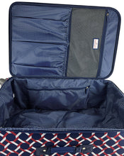 Load image into Gallery viewer, Happy Chic by Jonathan Adler Luggage, 29&quot; Soft-side Suitcase, Red/Navy Lattice
