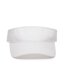 Load image into Gallery viewer, White Sun Visor Comfort Fit Adjustable Visor Cap Open Hat Unisex Adult
