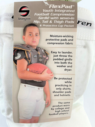 Youth Football Girdle Stromgren 5 Pad Protection Compression FlexPad Shorts