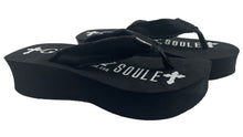 Load image into Gallery viewer, Gypsy Soule Platform Wedge Sandals, Van Glow 2in Comfort Heel Flip Flops, Black

