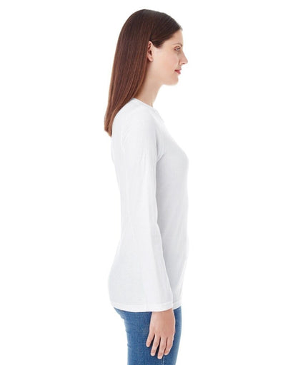 Women's' Classic Long-Sleeve Tee American Apparel Comfort Jersey White - MED