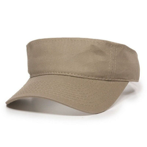 Khaki Sun Visor Comfort Fit Adjustable Visor Cap Open Hat Unisex Adult