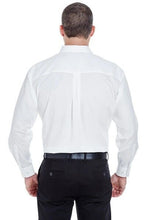 Load image into Gallery viewer, Ultra Club Men&#39;s Long Sleeve Button Down Dress Shirt Whisper Elite Twill - White
