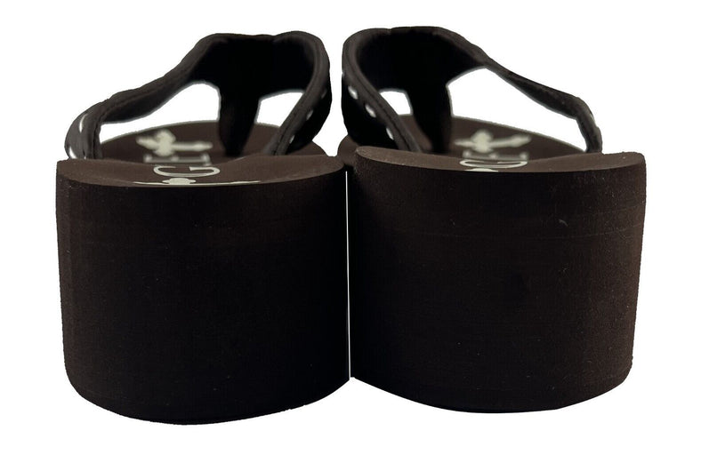 Gypsy Soule Van Glow Platform Flip-Flops 2in Comfort Heel Thong Sandals Brown
