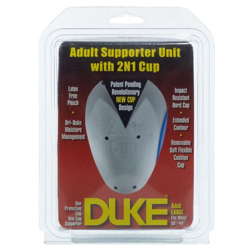 Duke Adult Athletic Supporter with 2N1 Cup Moisture Wicking Jock Strap White XL