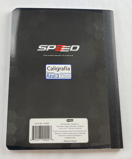 6 Pack Speed Notebooks Primary Kids Large Print Paper Spanish Composition 200Pgs