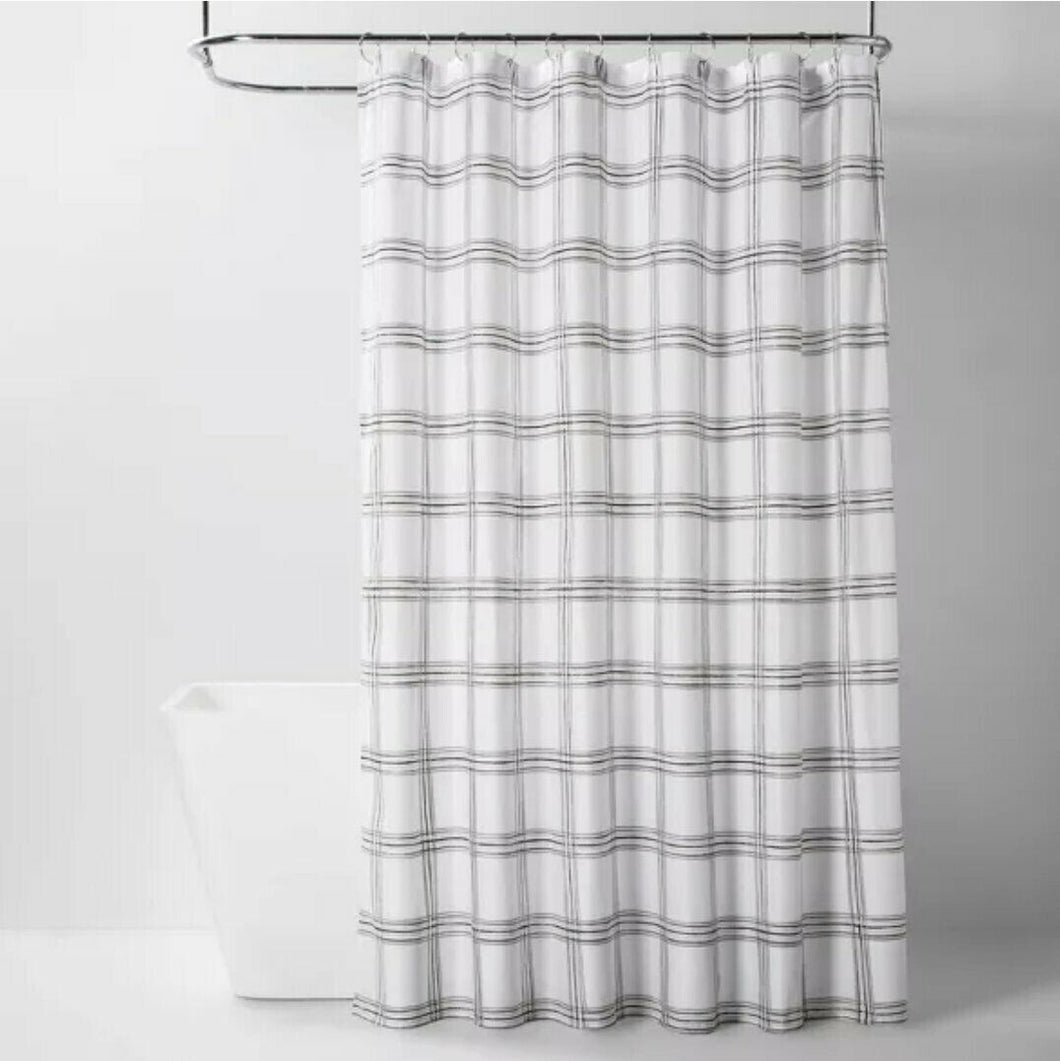 Target Room Essentials Microfiber Shower Curtain 72 X 72 White & Gray Stripes