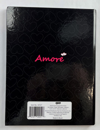 6 Pack Amore Notebooks Hardcover Paper Composition Books 200 Pages/100 Sheets