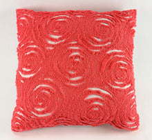 Load image into Gallery viewer, Coral Throw Pillow Torn Sweater Swirls by Pillowfort Decorative Pillow 18&quot;x18&quot;
