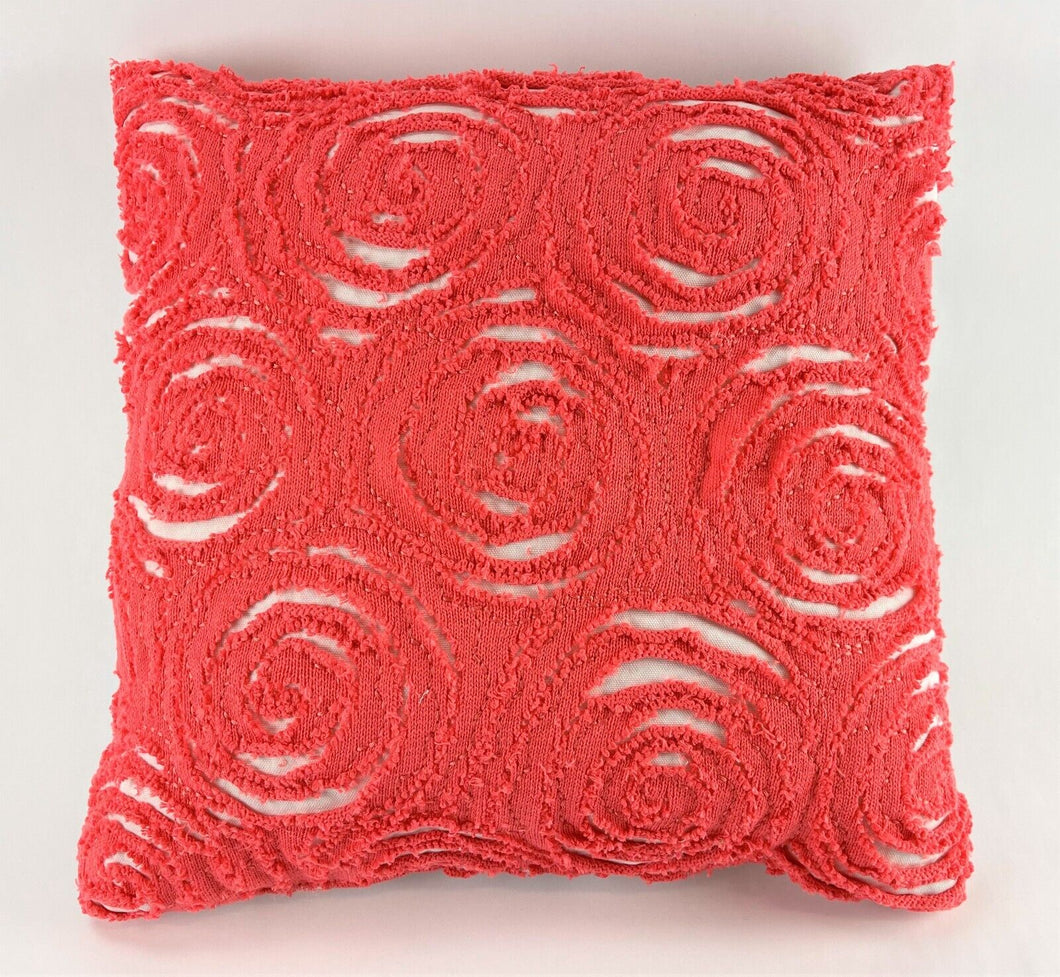 Coral Throw Pillow Torn Sweater Swirls by Pillowfort Decorative Pillow 18