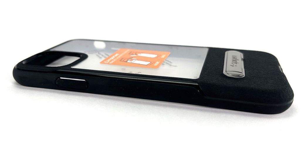Spigen iPhone 11 Slim Armor Essential S CLEAR / BLACK Case w/ Metal Kickstand