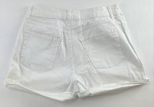 Load image into Gallery viewer, Women&#39;s Rolled Leg Shorts Dual Pockets, Button Fly Comfort Fit, White Waist 28&quot;
