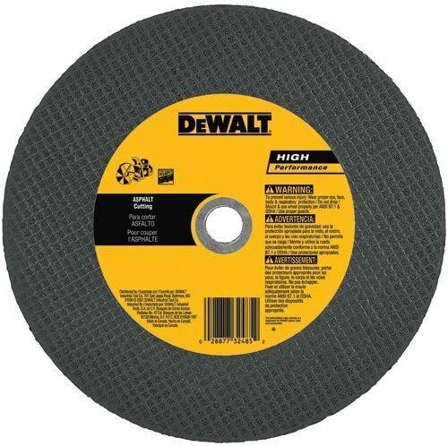 DEWALT DW8035 20mm Asphalt Port Cut-Off Wheel, 14-Inch X 1/8-Inch-- New