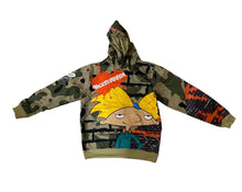 Load image into Gallery viewer, Members Only K. Haring Hey Arnold Nickelodeon Men&#39;s Hooded Sweatshirt - NEW
