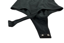 Load image into Gallery viewer, Ladies Thong Mock-Neck Bodysuit by American Apparel Ribbed Form Fitting Top - Lg
