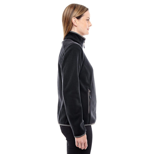 North End Ladies' Vector Interactive Polartec Full Zip Fleece Jacket Black - Med