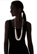 Load image into Gallery viewer, Grand Bazaar Multi-Strand Necklace, Swarovski Elements, 22k Gold-Plated Silver
